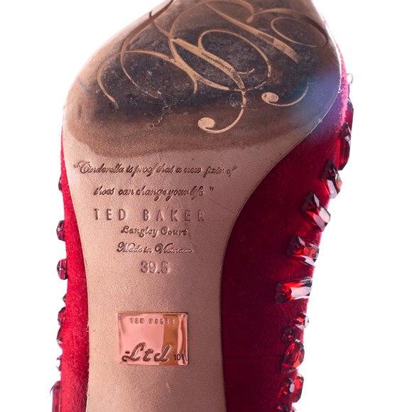 Ted Baker Ltd. Edition Ruby Red Jeweled Heels - Picture 7 of 7